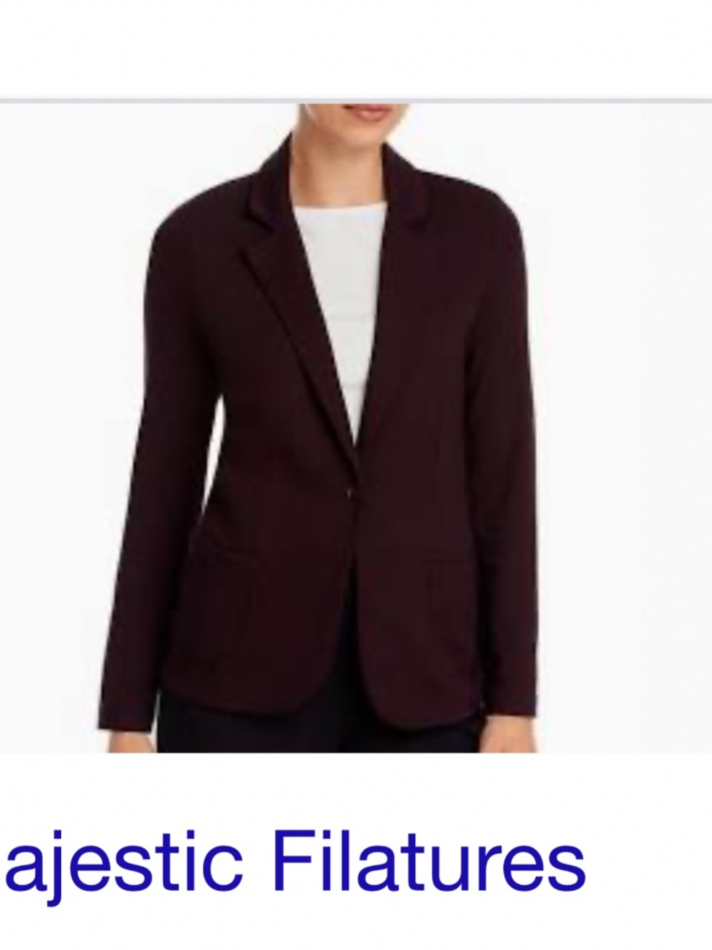 Majestic Filatures Single Button Blazer in Size 2 (medium) Tall
